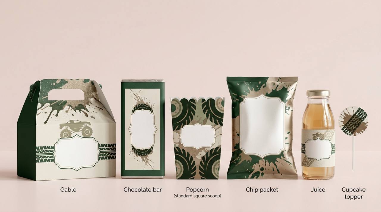 A custom jungle party favour concept