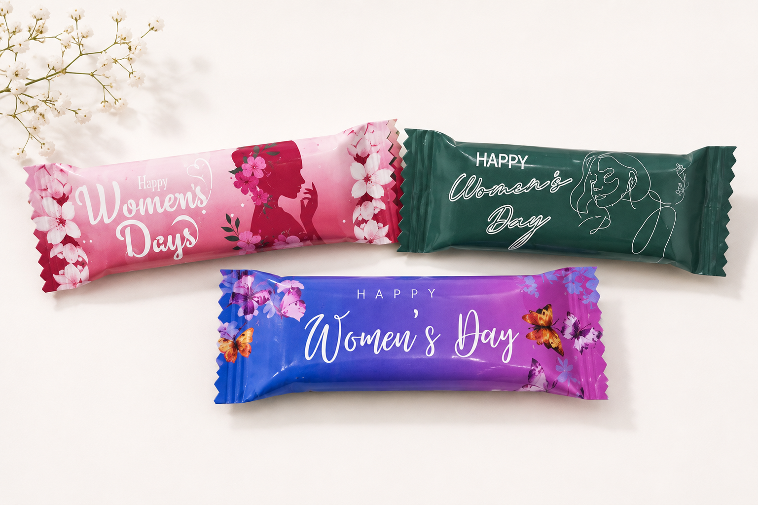Personalised chocolate wrappers for weddings and special celebrations