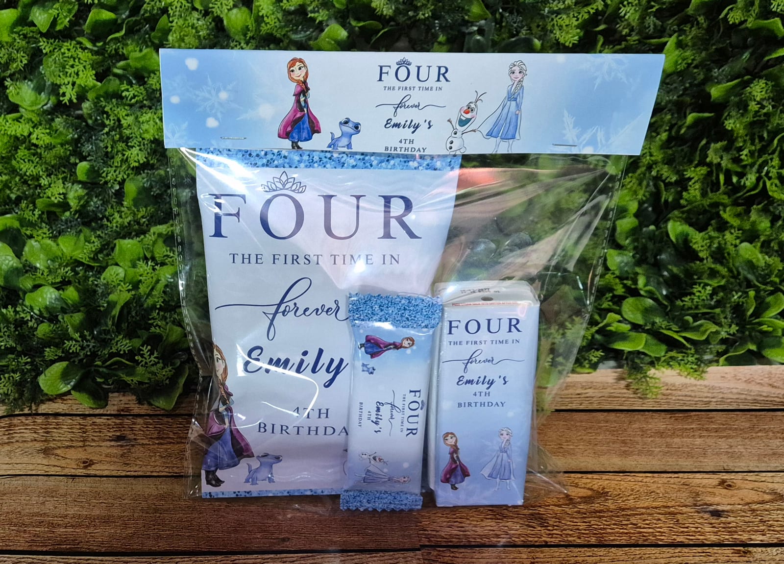 A coordinated personalised party-pack combination