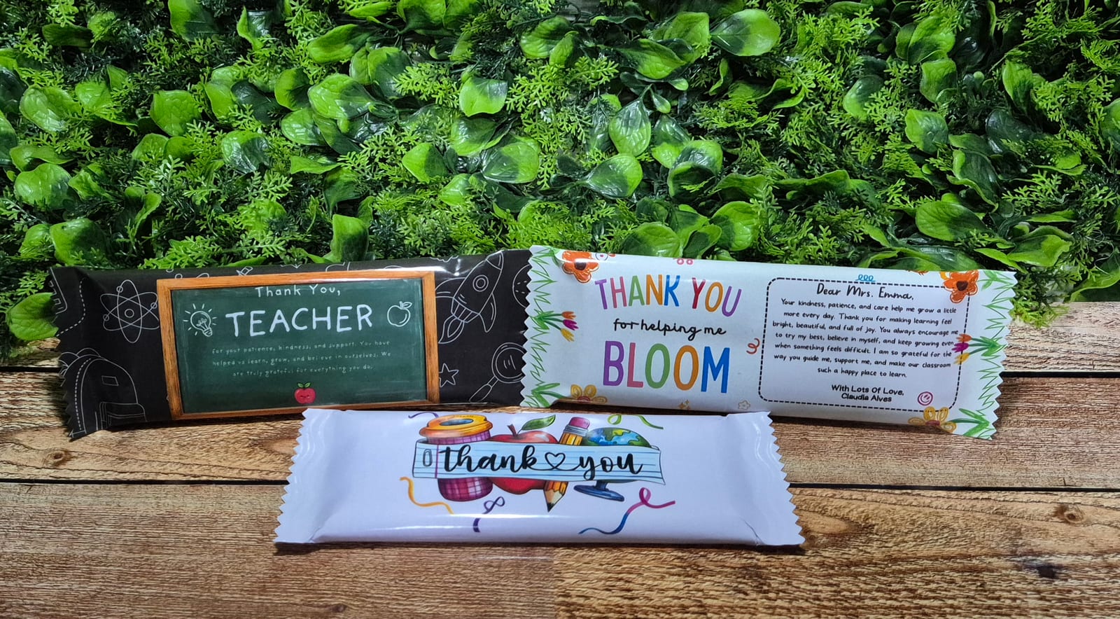 Teacher Appreciation Chocolate Wrapper Slab for Teacher appreciation