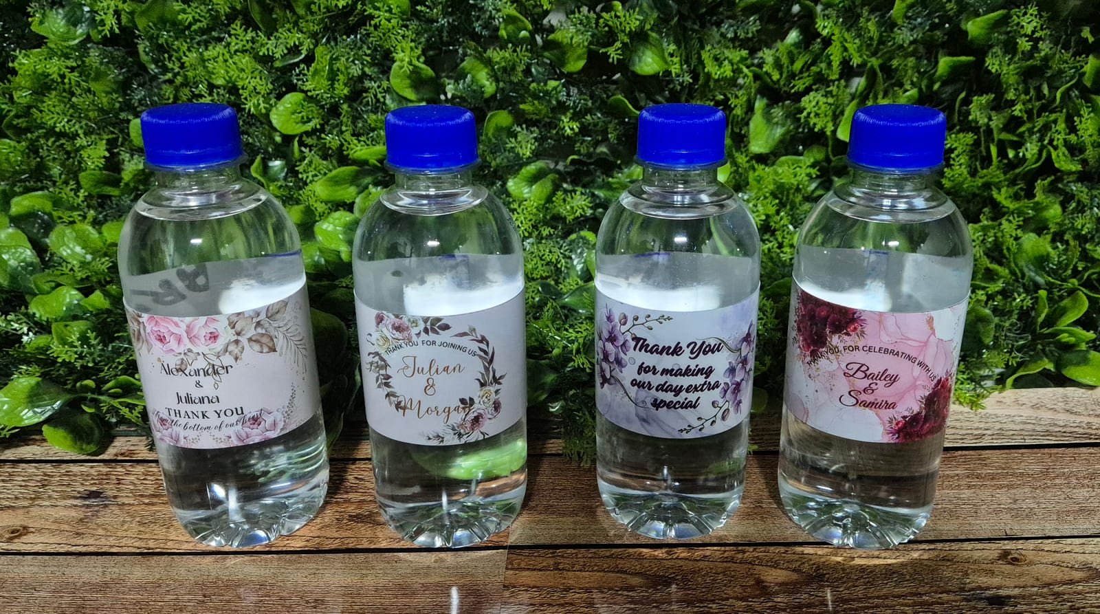 Water Bottle Label 330ml for Weddings